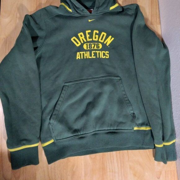 Vintage Nike Center Swoosh Oregon Ducks Hoodie Sweatshirt - Picture 2 of 12
